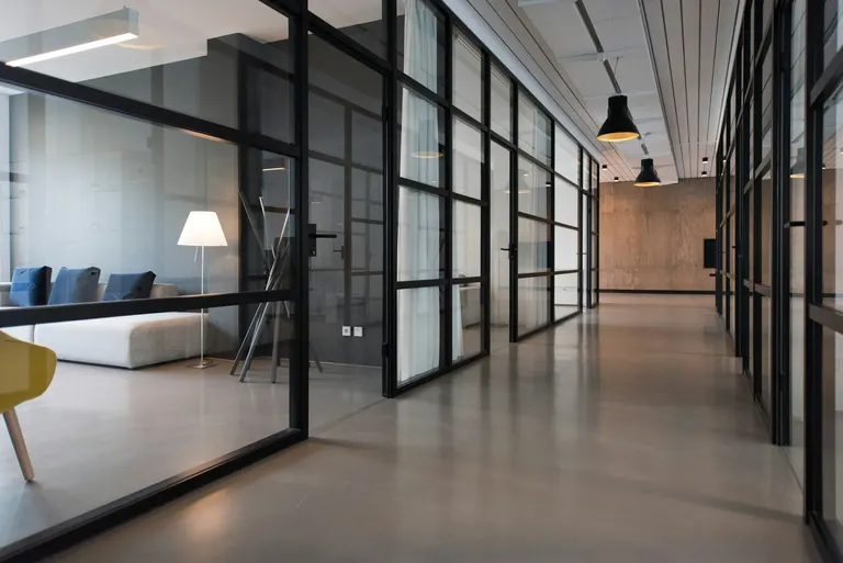 Contemporary office workspace, illustrative photograph