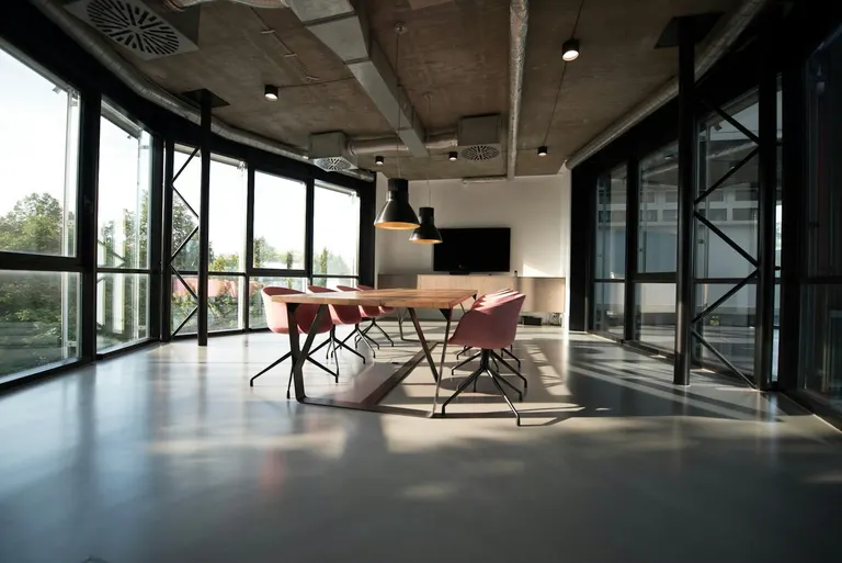 Shared business workspace, illustrative photograph
